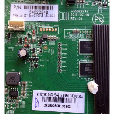 KIT DE TARJETAS PARA TV ELEMENT / NUMERO DE PARTE MAIN 34022548 / 35022747 / 473YTAK / 180917N1A / FUENTE AY118D-3SF05 / 3BS00809 / E302227 / PANEL LSC550FN11 / MODELO E4SW5518 R909R - Imagen 3